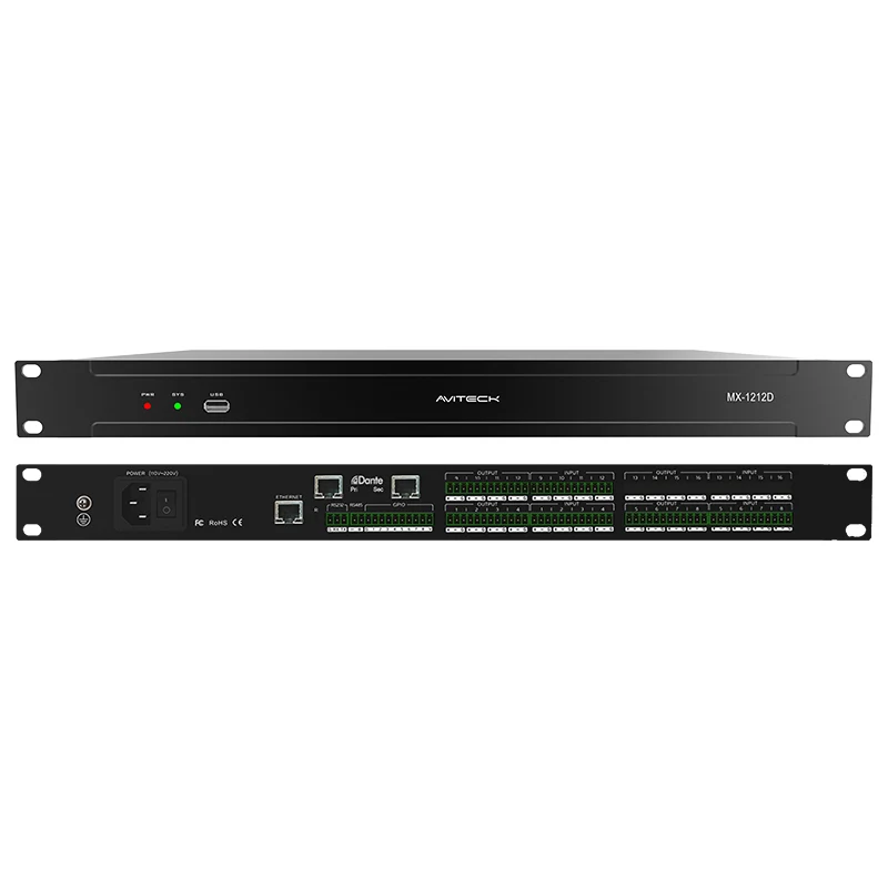 Dante 12'de 12 Out Network Ses İşlemcisi